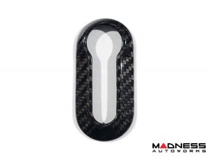 FIAT 500 Key Fob Cover - Carbon Fiber - Italian Flag Exposed